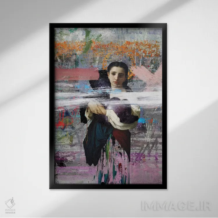 تابلو دکوراتیو مادر اثر خوزه لوئیس گوئررو - نمای قابدار مشکی