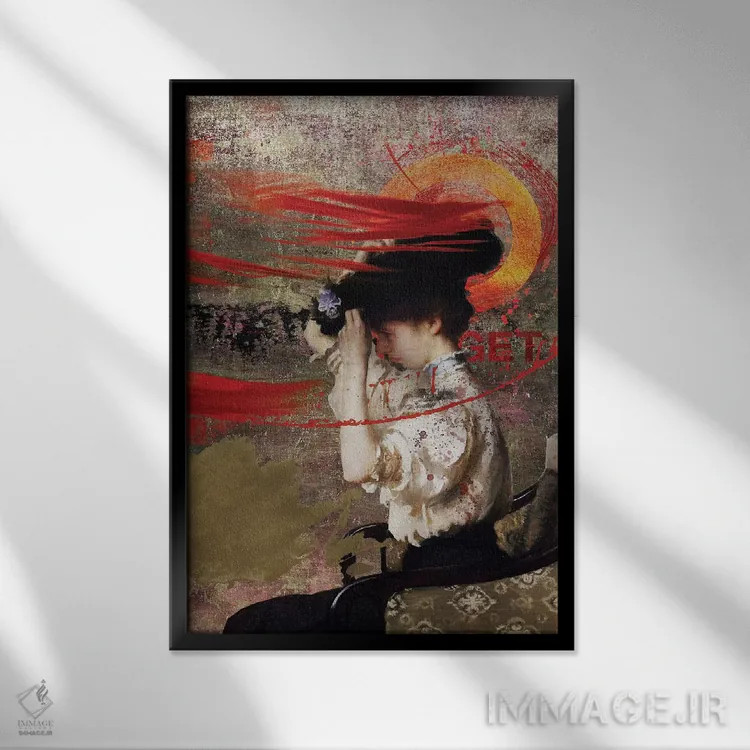 تابلو دکوراتیو کلاه اثر خوزه لوئیس گوئررو - نمای قابدار مشکی