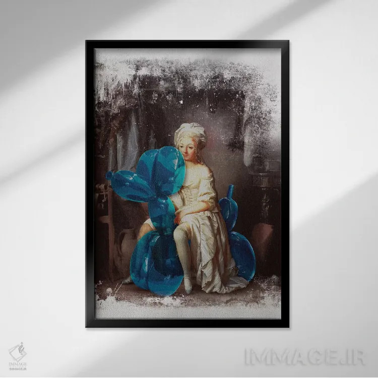 تابلو دکوراتیو حیوان خانگی اثر خوزه لوئیس گوئررو - نمای قابدار مشکی