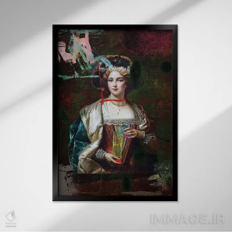 تابلو دکوراتیو اسلینکی اثر خوزه لوئیس گوئررو - نمای قابدار مشکی