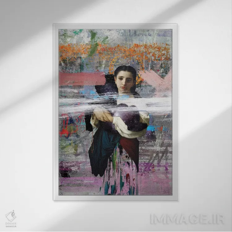 تابلو دکوراتیو مادر اثر خوزه لوئیس گوئررو - نمای قابدار سفید