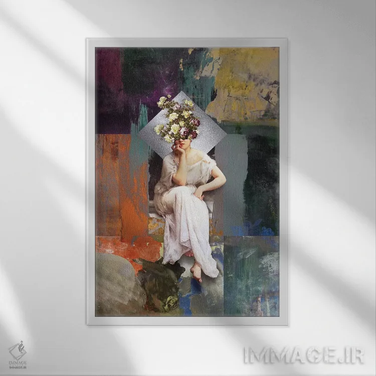 تابلو دکوراتیو به یاد تو اثر خوزه لوئیس گوئررو - نمای قابدار سفید