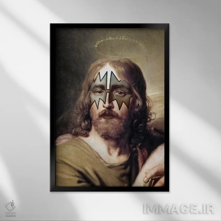 تابلو دکوراتیو فضانورد اثر خوزه لوئیس گوئررو - نمای قابدار مشکی