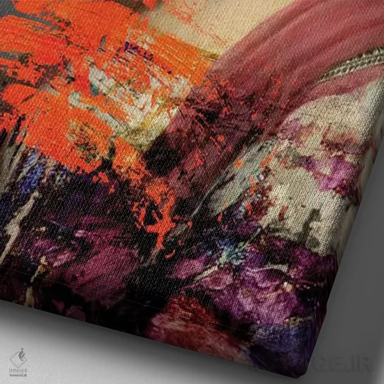 تابلو دکوراتیو خرابکاری اثر خوزه لوئیس گوئررو - نمای نزدیک بافت بوم