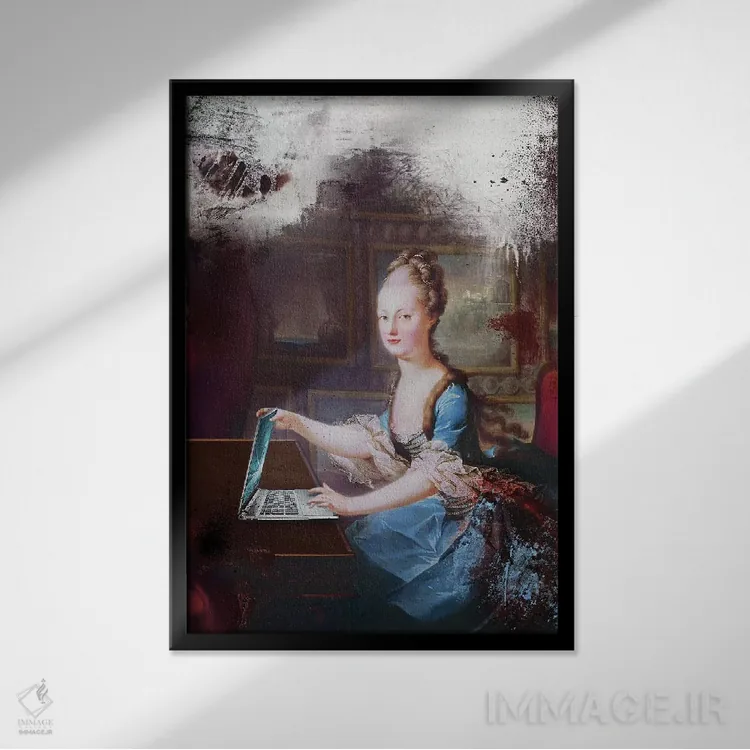 تابلو دکوراتیو آی بوک اثر خوزه لوئیس گوئررو - نمای قابدار مشکی