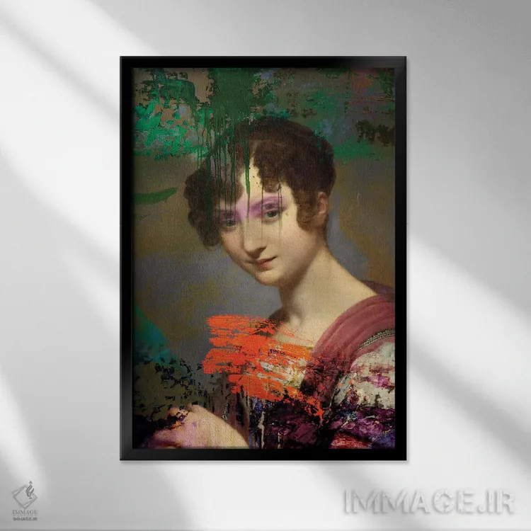 تابلو دکوراتیو خرابکاری اثر خوزه لوئیس گوئررو - نمای قابدار مشکی