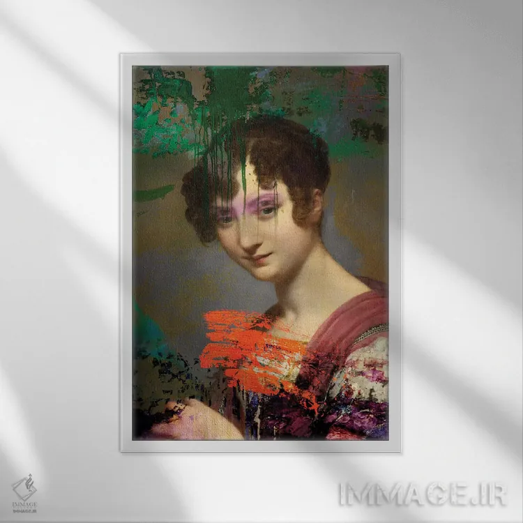 تابلو دکوراتیو خرابکاری اثر خوزه لوئیس گوئررو - نمای قابدار سفید