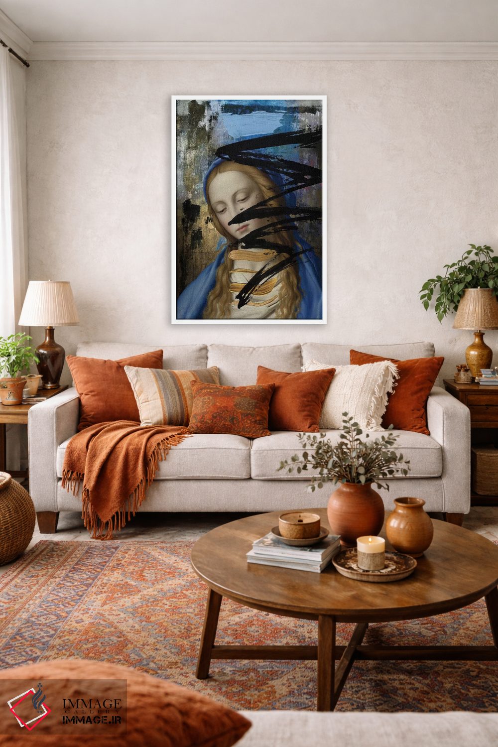 تابلو دکوراتیو آبی اثر خوزه لوئیس گوئررو - D1W