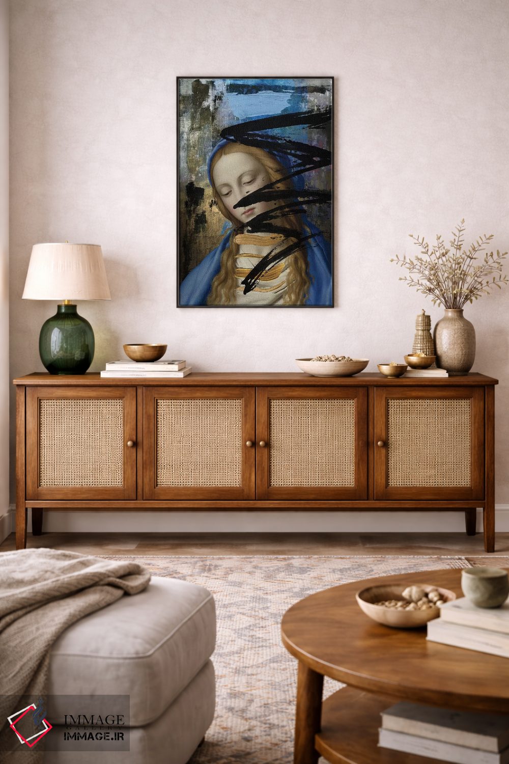 تابلو دکوراتیو آبی اثر خوزه لوئیس گوئررو - D4B