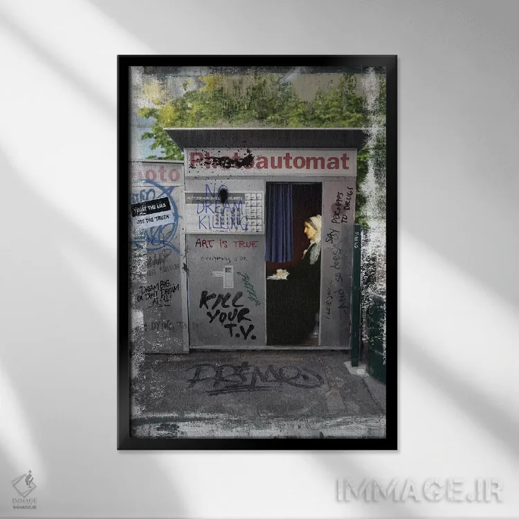 تابلو دکوراتیو اتومات اثر خوزه لوئیس گوئررو - نمای قابدار مشکی