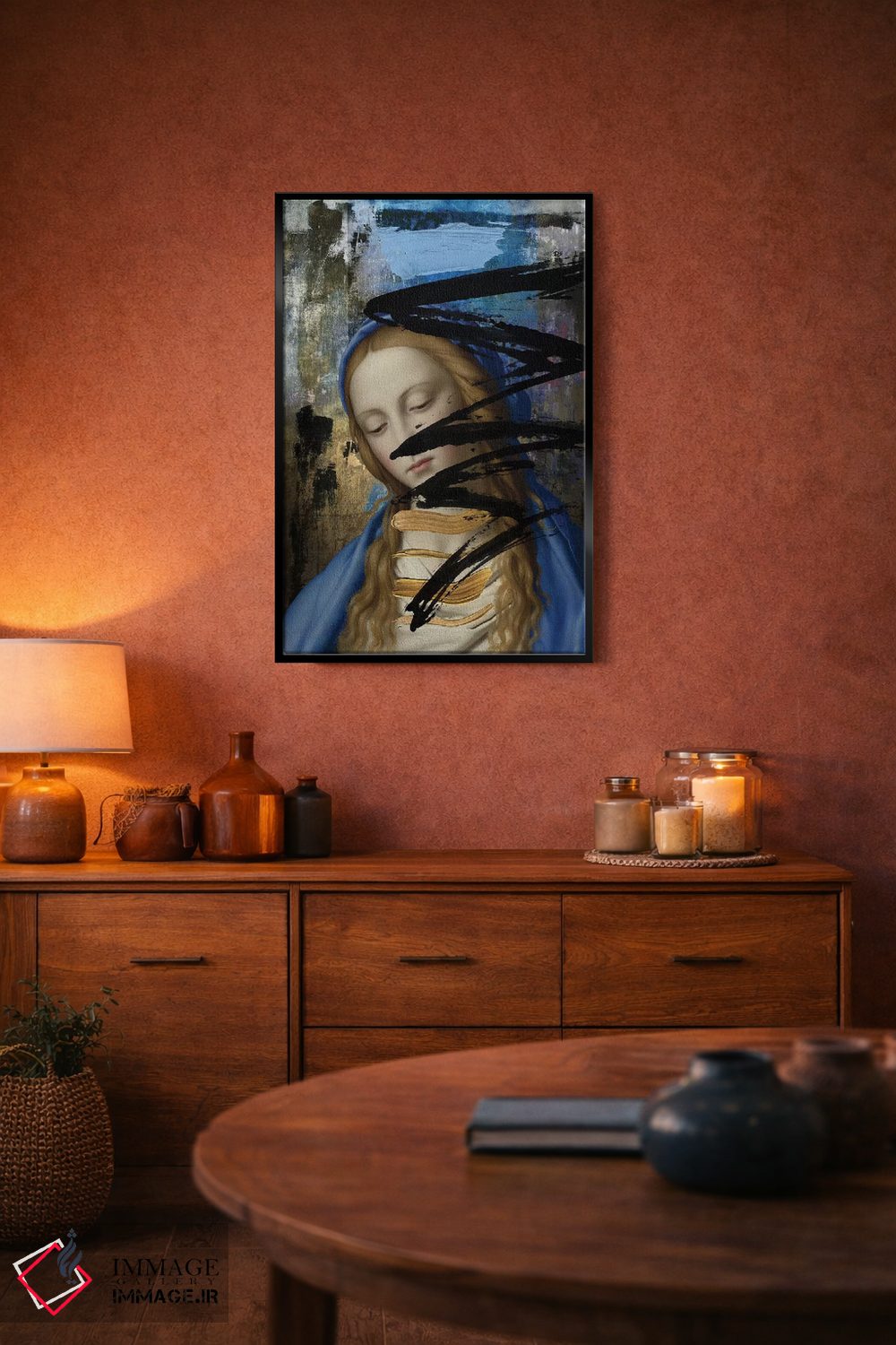 تابلو دکوراتیو آبی اثر خوزه لوئیس گوئررو - D6B