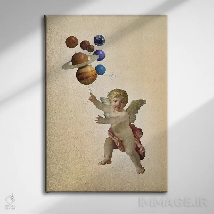 تابلو دکوراتیو فرشته اثر خوزه لوئیس گوئررو - نمای روبهرو روی دیوار