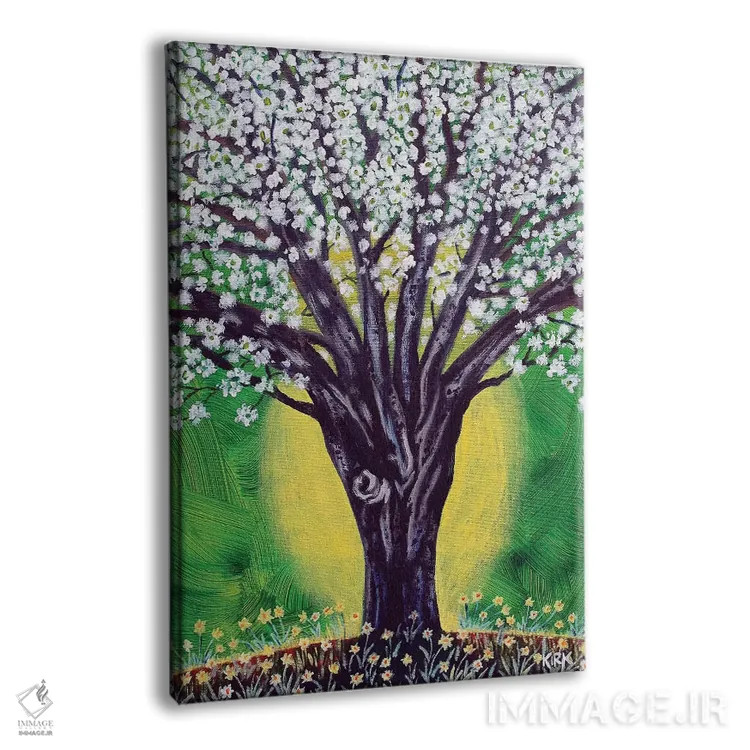 تابلو دکوراتیو در حال شکوفه اثر جری لی کرک - نمای پرسپکتیو محصول