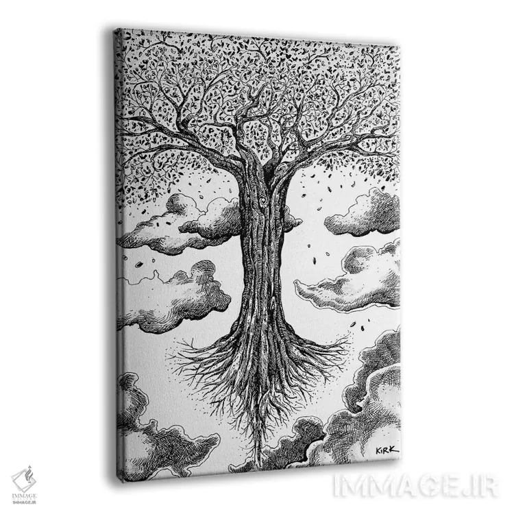تابلو دکوراتیو درخت مقدس اثر جری لی کرک - نمای پرسپکتیو محصول