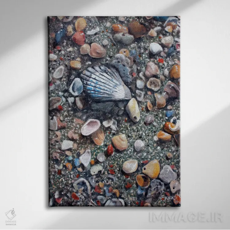 تابلو دکوراتیو بازمانده های جزر و مد اثر جری لی کرک - نمای روبهرو روی دیوار