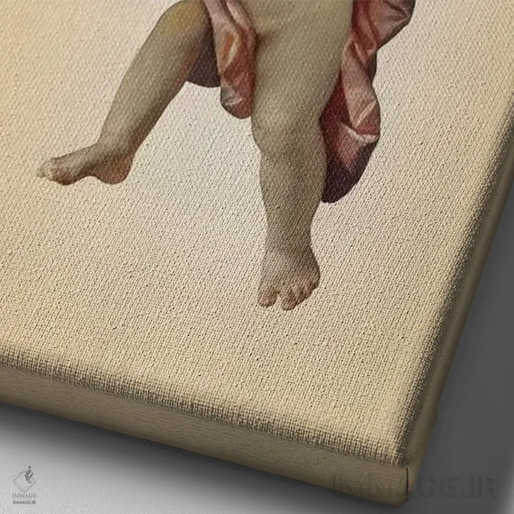 تابلو دکوراتیو فرشته اثر خوزه لوئیس گوئررو - نمای نزدیک بافت بوم