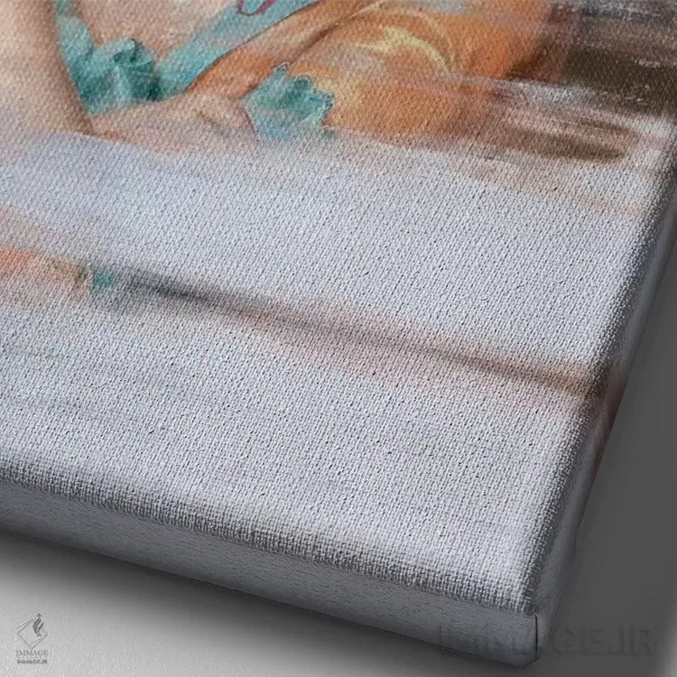 تابلو دکوراتیو خوشبختی فوری اثر خوزه لوئیس گوئررو - نمای نزدیک بافت بوم