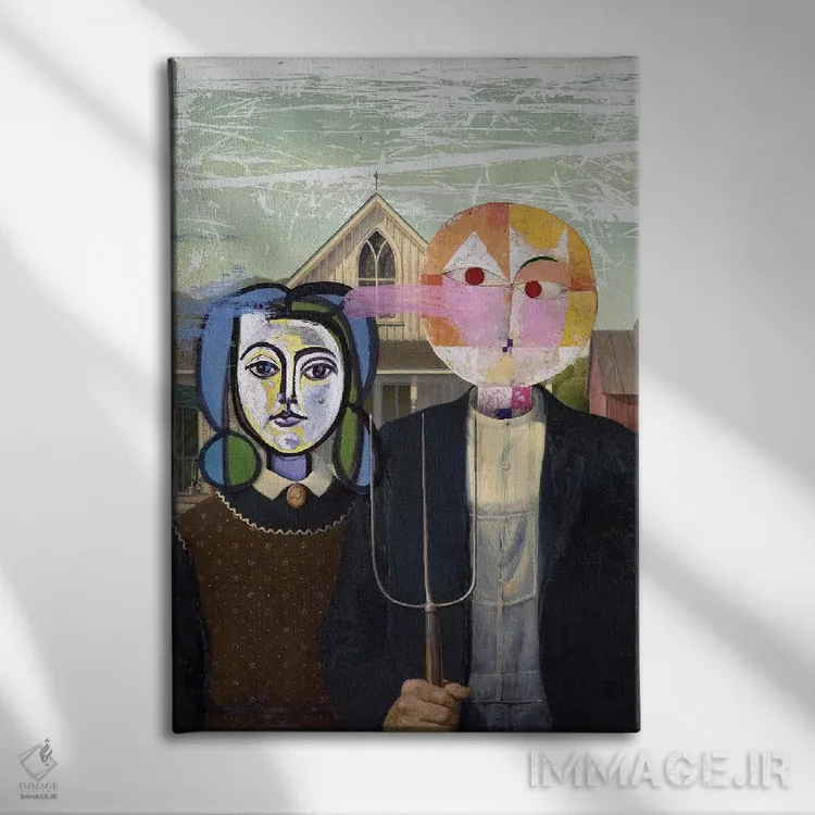 تابلو دکوراتیو ونوس و مارس اثر خوزه لوئیس گوئررو - نمای روبهرو روی دیوار