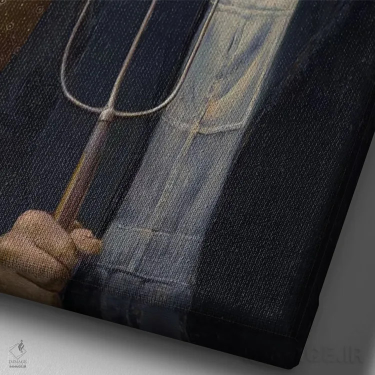 تابلو دکوراتیو ونوس و مارس اثر خوزه لوئیس گوئررو - نمای نزدیک بافت بوم