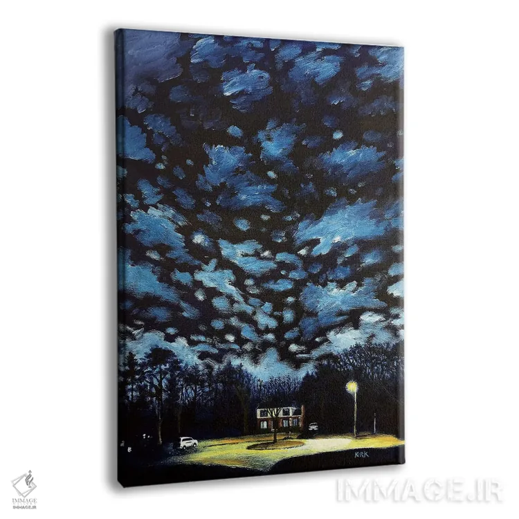 تابلو دکوراتیو شب بر حومه فرو می آید اثر جری لی کرک - نمای پرسپکتیو محصول