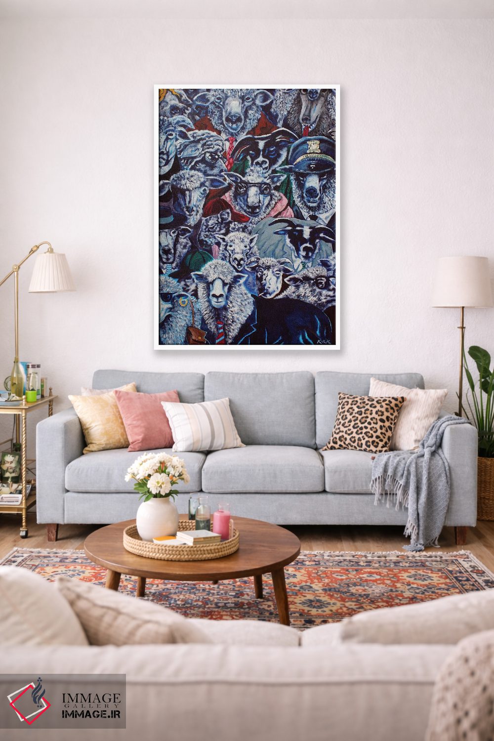 تابلو دکوراتیو گوسفندان اثر جری لی کرک - D1W