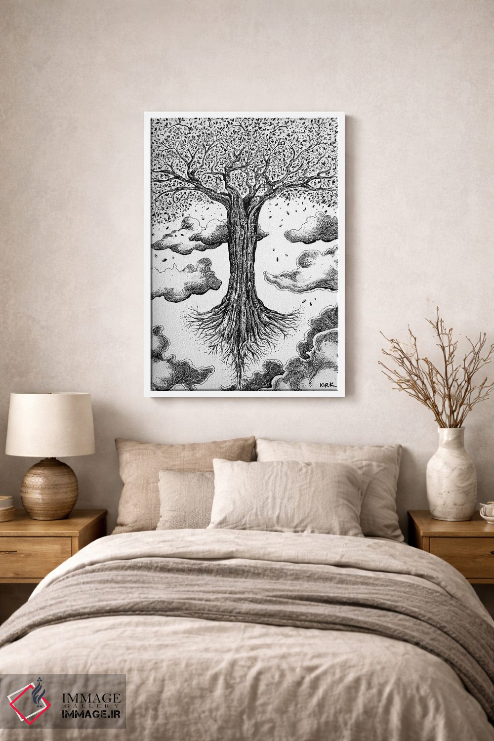 تابلو دکوراتیو درخت مقدس اثر جری لی کرک - D1W