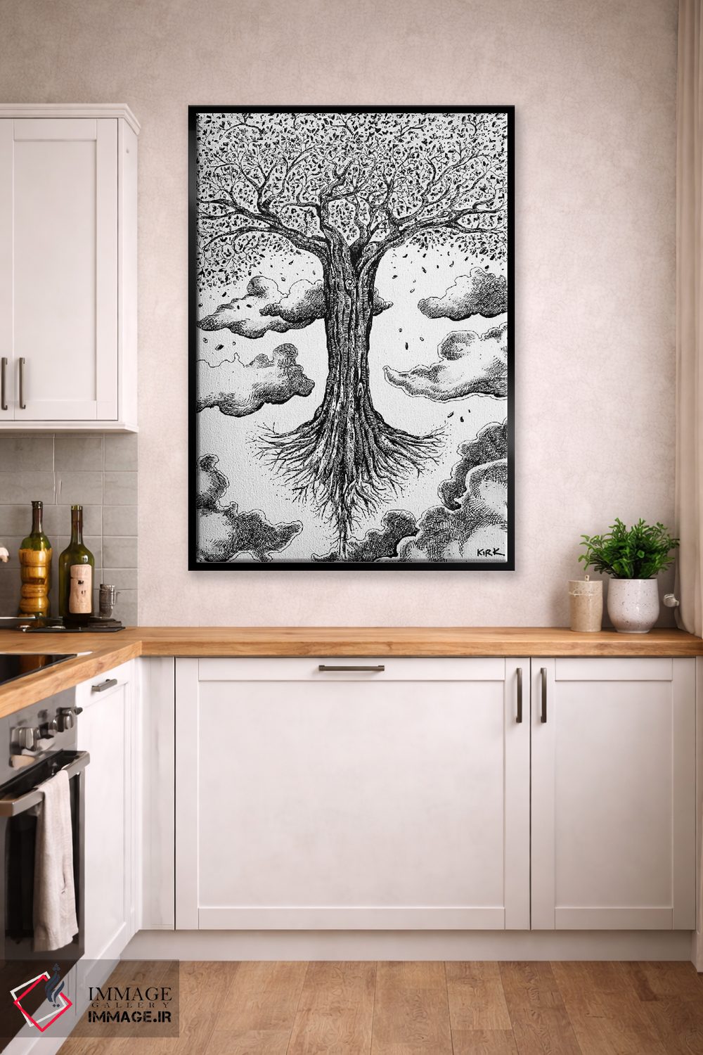تابلو دکوراتیو درخت مقدس اثر جری لی کرک - D2B