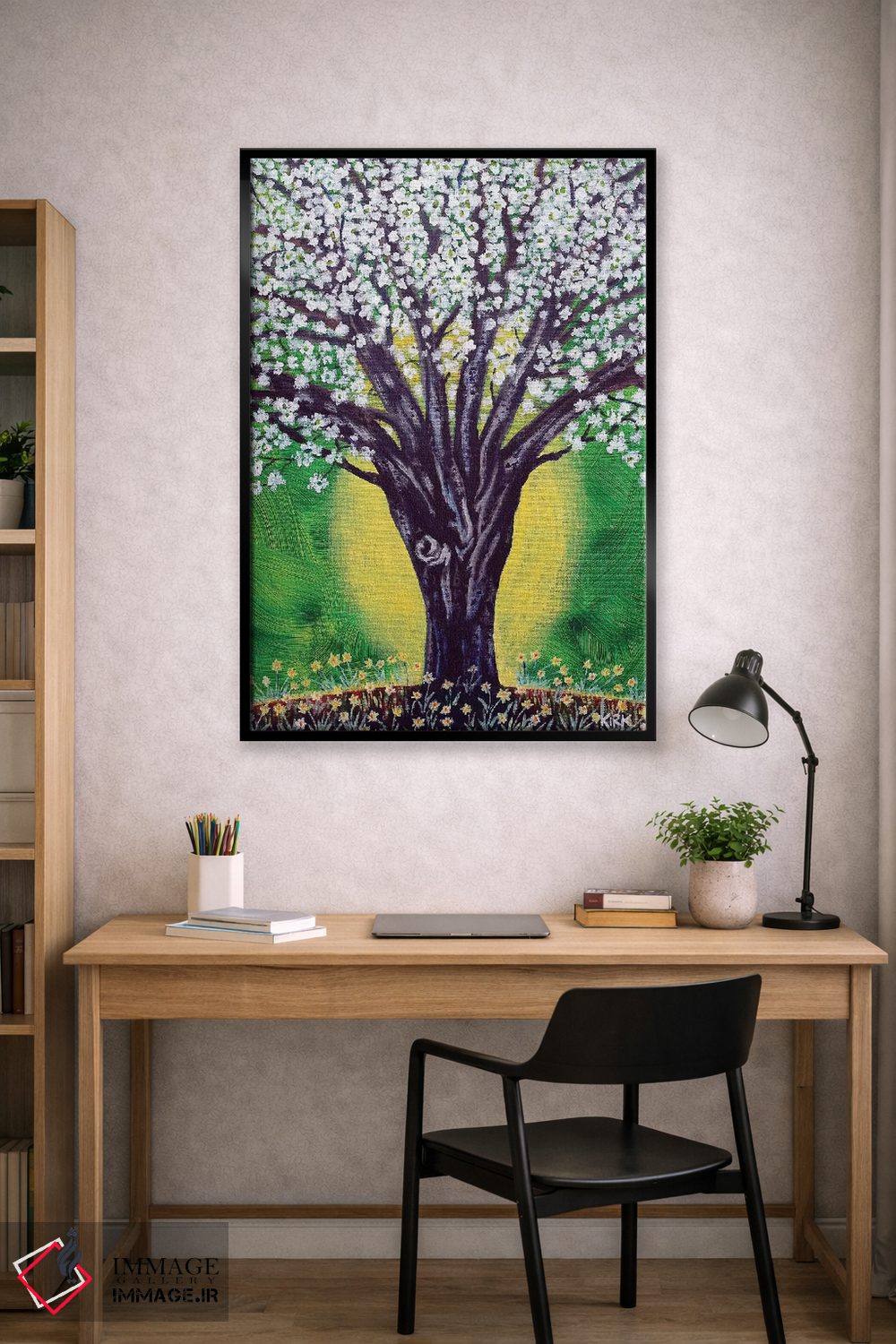 تابلو دکوراتیو در حال شکوفه اثر جری لی کرک - D2B