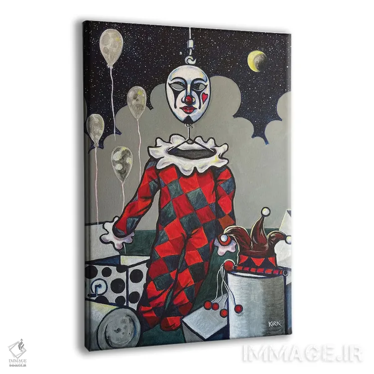 تابلو دکوراتیو مرثیه ای برای هارلکین اثر جری لی کرک - نمای پرسپکتیو محصول