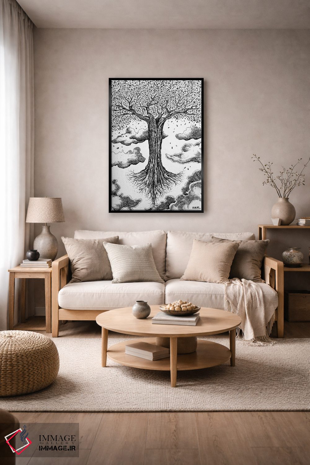 تابلو دکوراتیو درخت مقدس اثر جری لی کرک - D4B