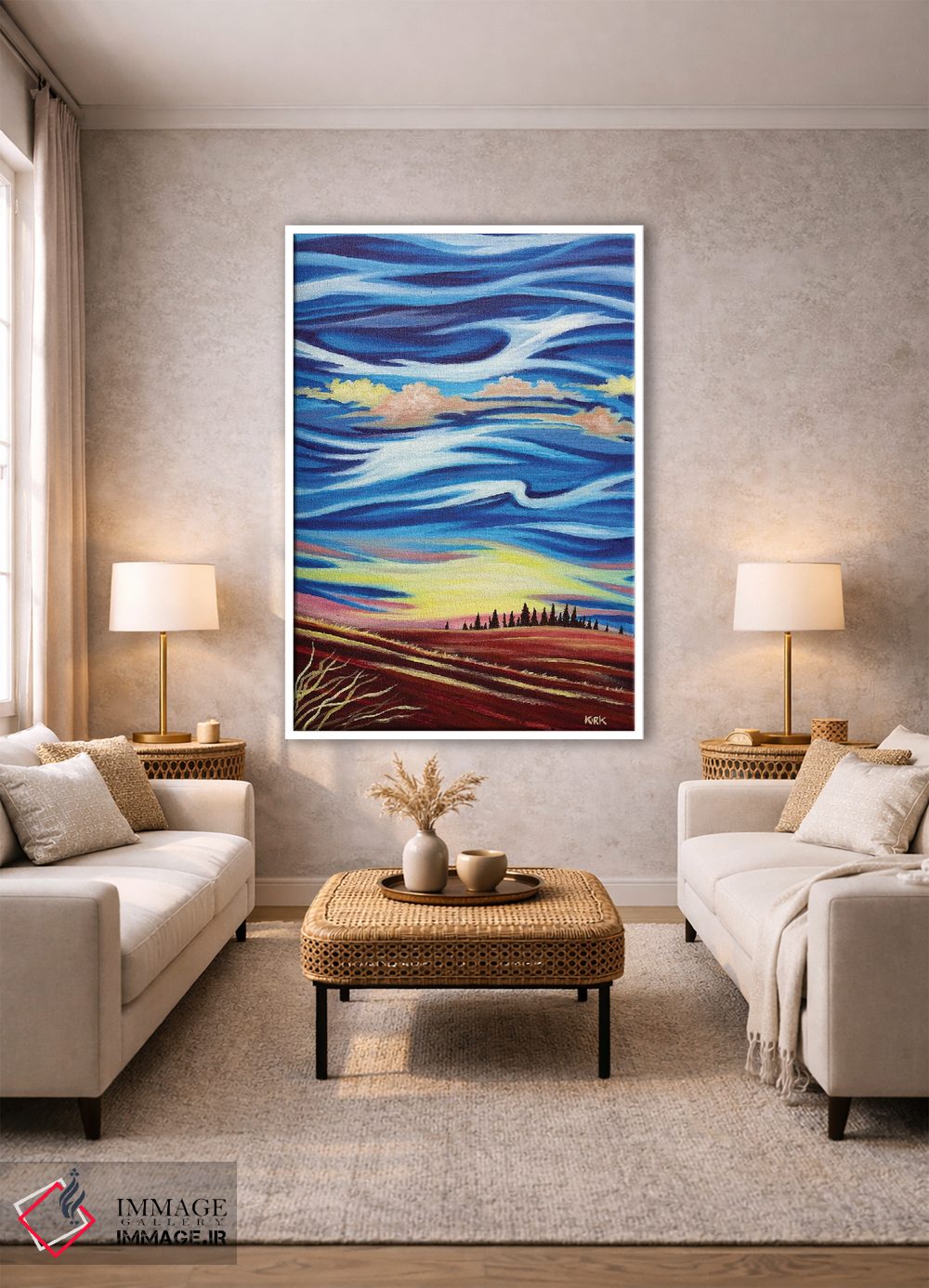 تابلو دکوراتیو رقص آسمان اثر جری لی کرک - D1W