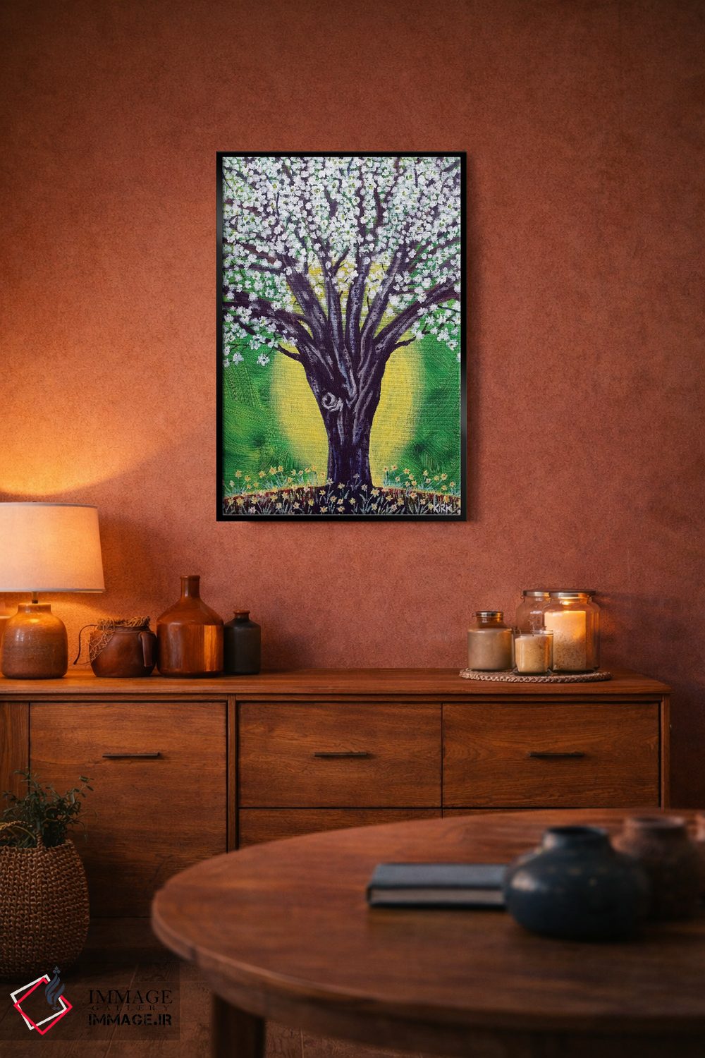 تابلو دکوراتیو در حال شکوفه اثر جری لی کرک - D6B