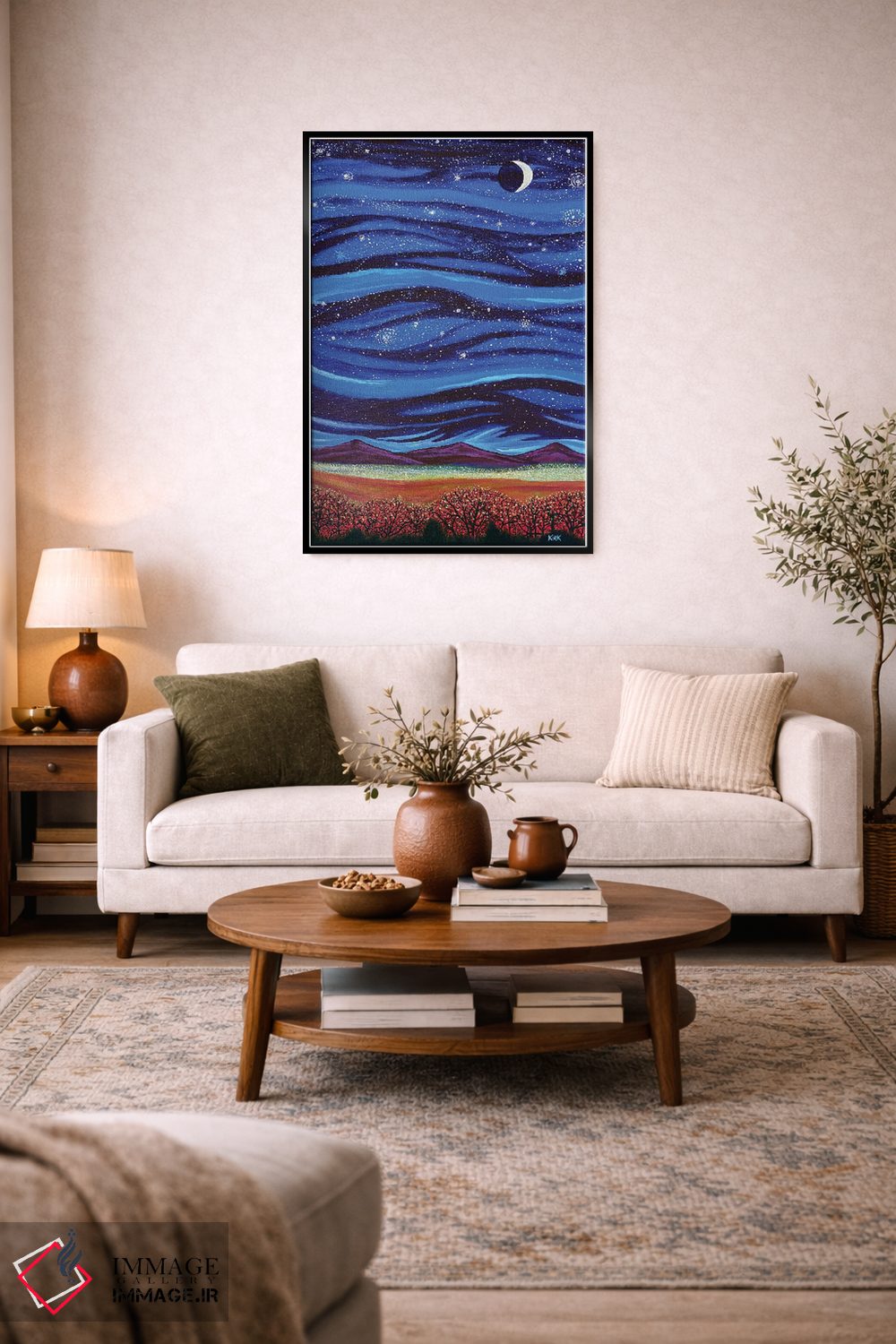 تابلو دکوراتیو آسمان همچون زمین اثر جری لی کرک - D2B