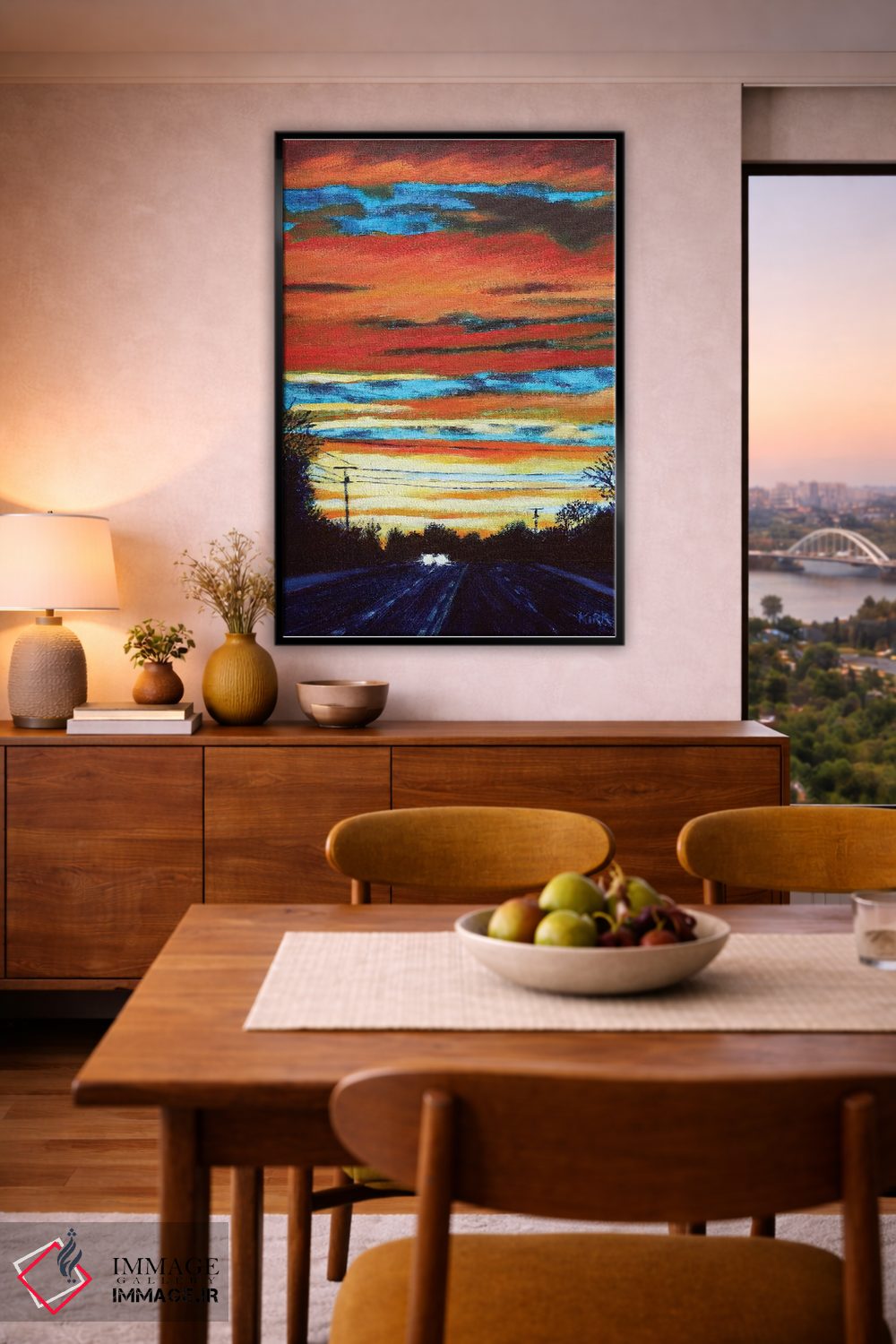 تابلو دکوراتیو رانندگی هنگام غروب اثر جری لی کرک - D6B