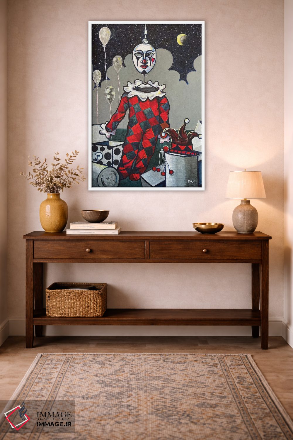 تابلو دکوراتیو مرثیه ای برای هارلکین اثر جری لی کرک - D2W