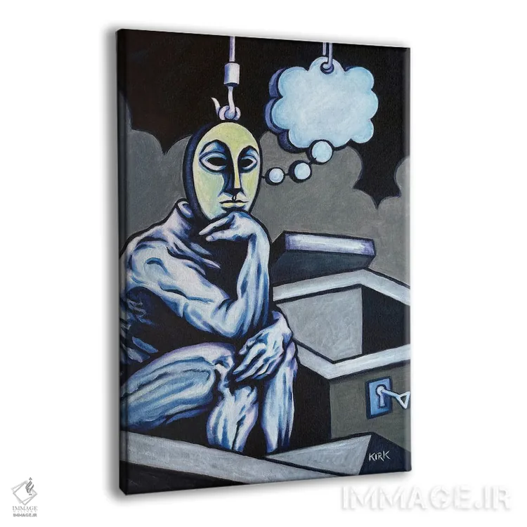 تابلو دکوراتیو خارج از چارچوب فکر کردن اثر جری لی کرک - نمای پرسپکتیو محصول