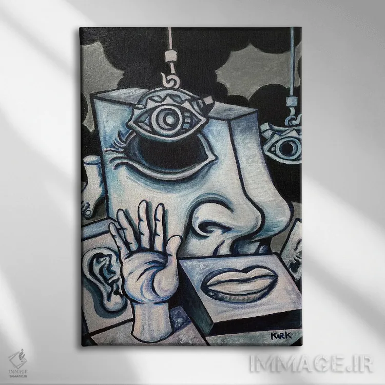 تابلو دکوراتیو نیاز به مونتاژ اثر جری لی کرک - نمای روبهرو روی دیوار