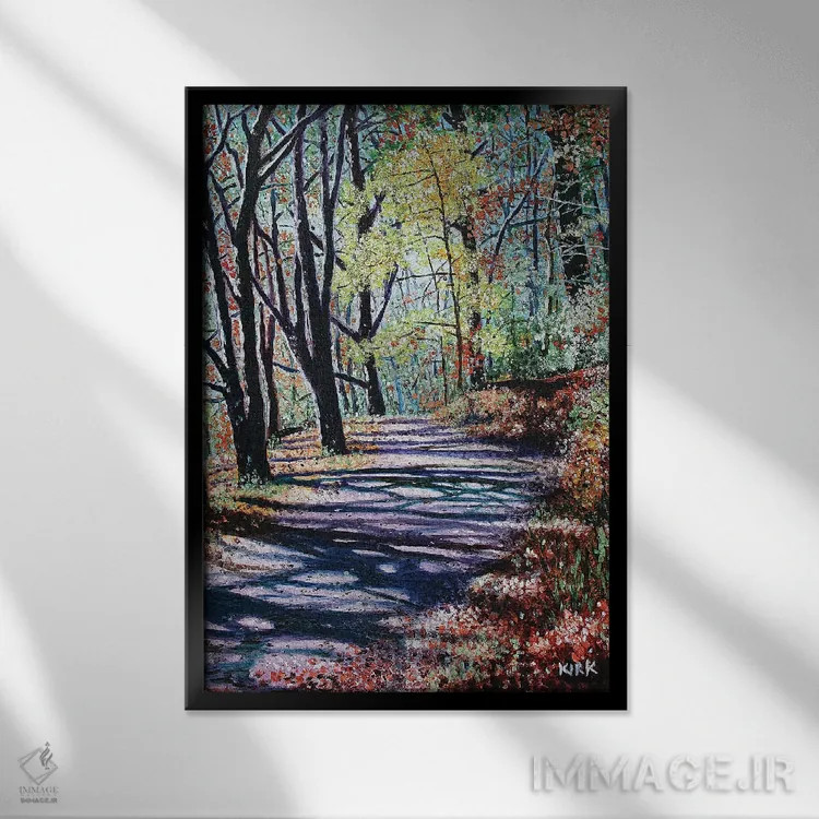 تابلو دکوراتیو مسیر چتولا اثر جری لی کرک - نمای قابدار مشکی