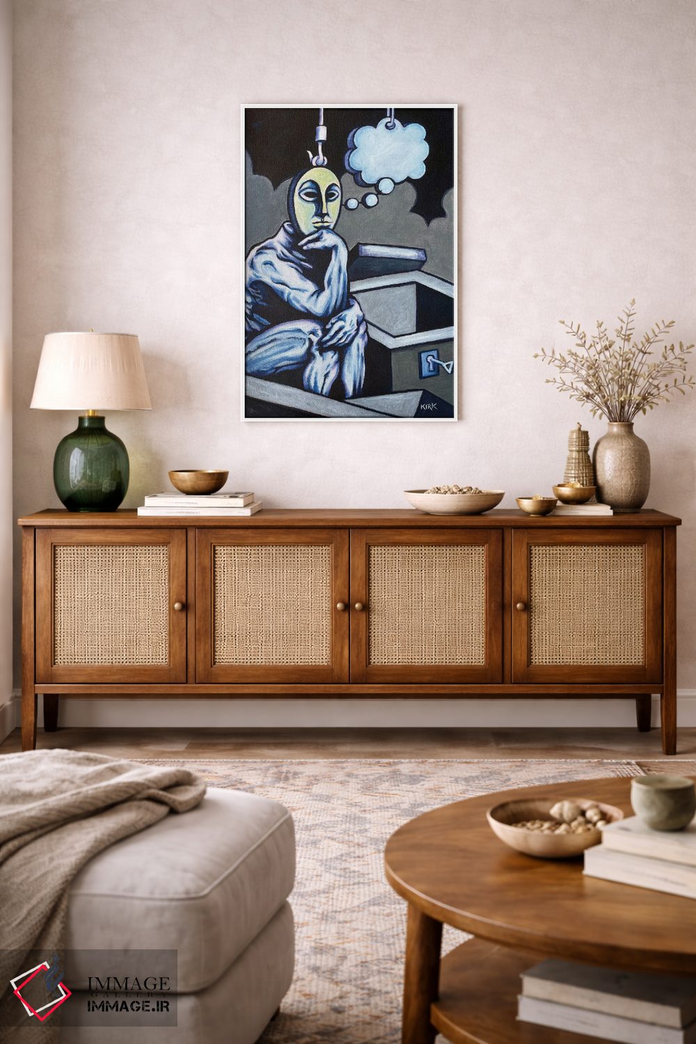 تابلو دکوراتیو خارج از چارچوب فکر کردن اثر جری لی کرک - D3W