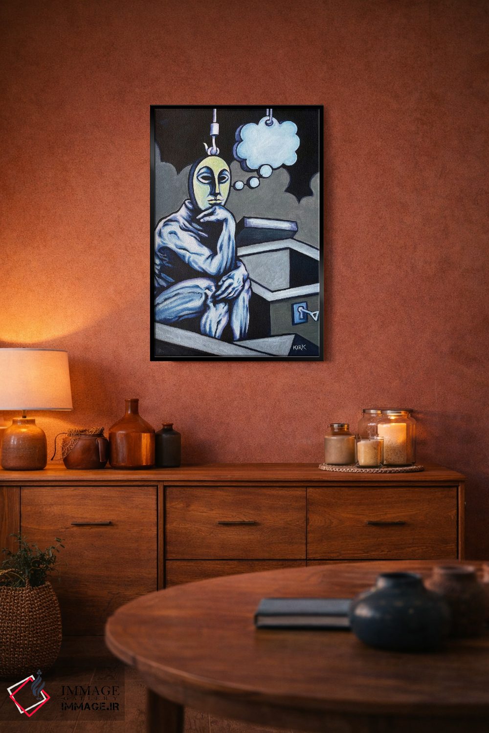 تابلو دکوراتیو خارج از چارچوب فکر کردن اثر جری لی کرک - D5B