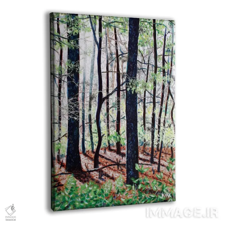 تابلو دکوراتیو جنگل های عمیق اثر جری لی کرک - نمای پرسپکتیو محصول