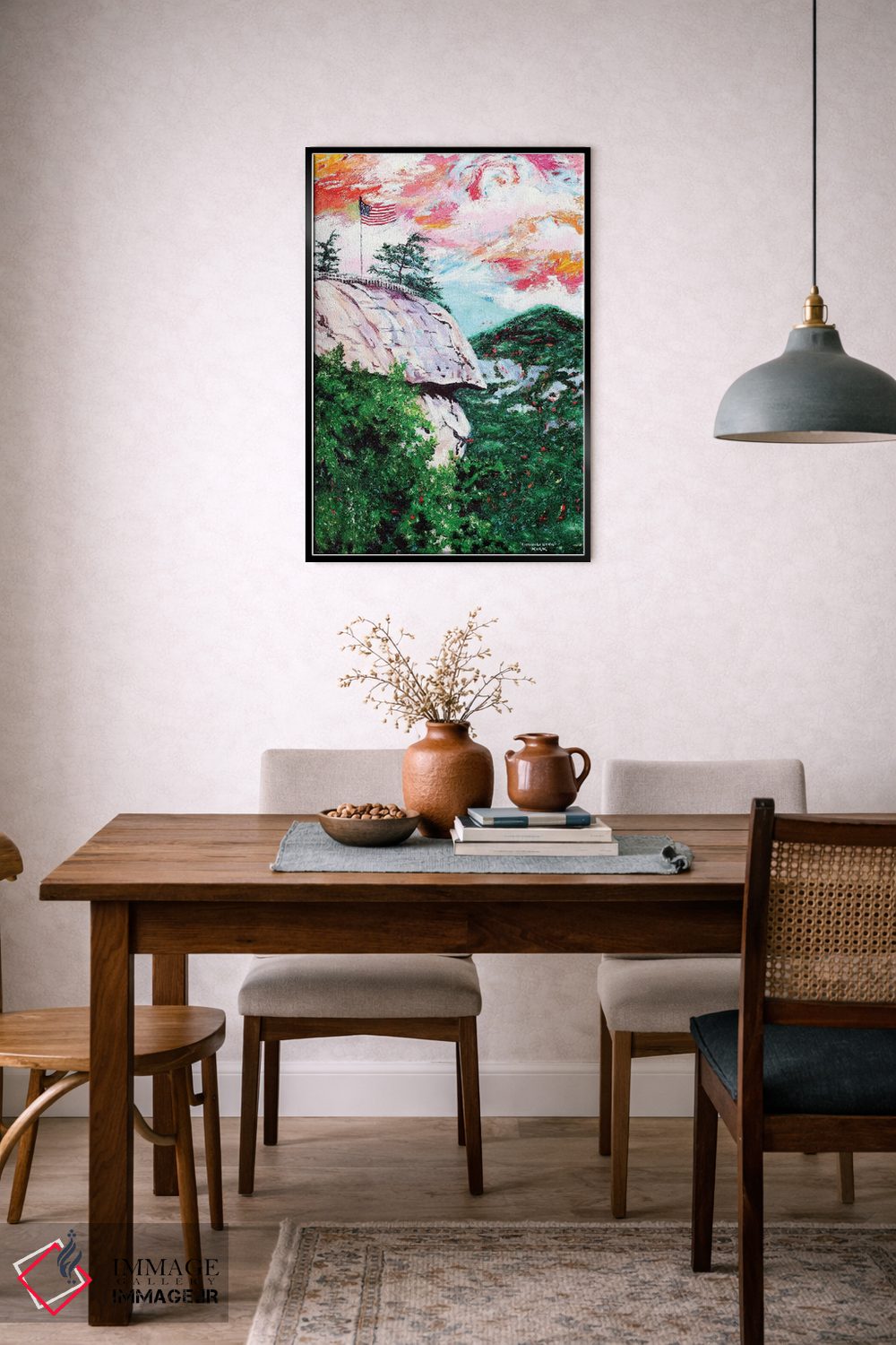 تابلو دکوراتیو تخته سنگ دودکشی اثر جری لی کرک - D6B