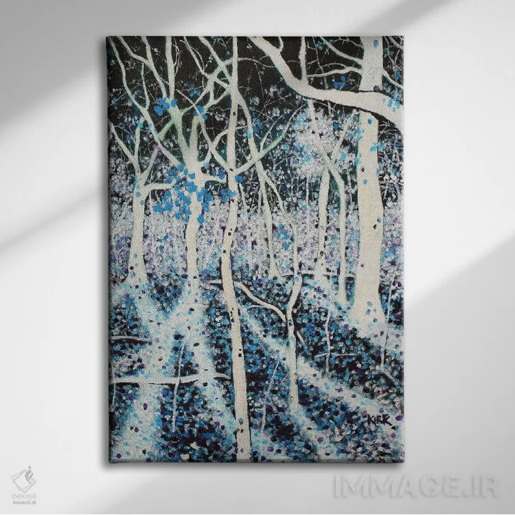 تابلو دکوراتیو ماه سایه به جنگل های آوازخوان می بخشد اثر جری لی کرک - نمای روبهرو روی دیوار