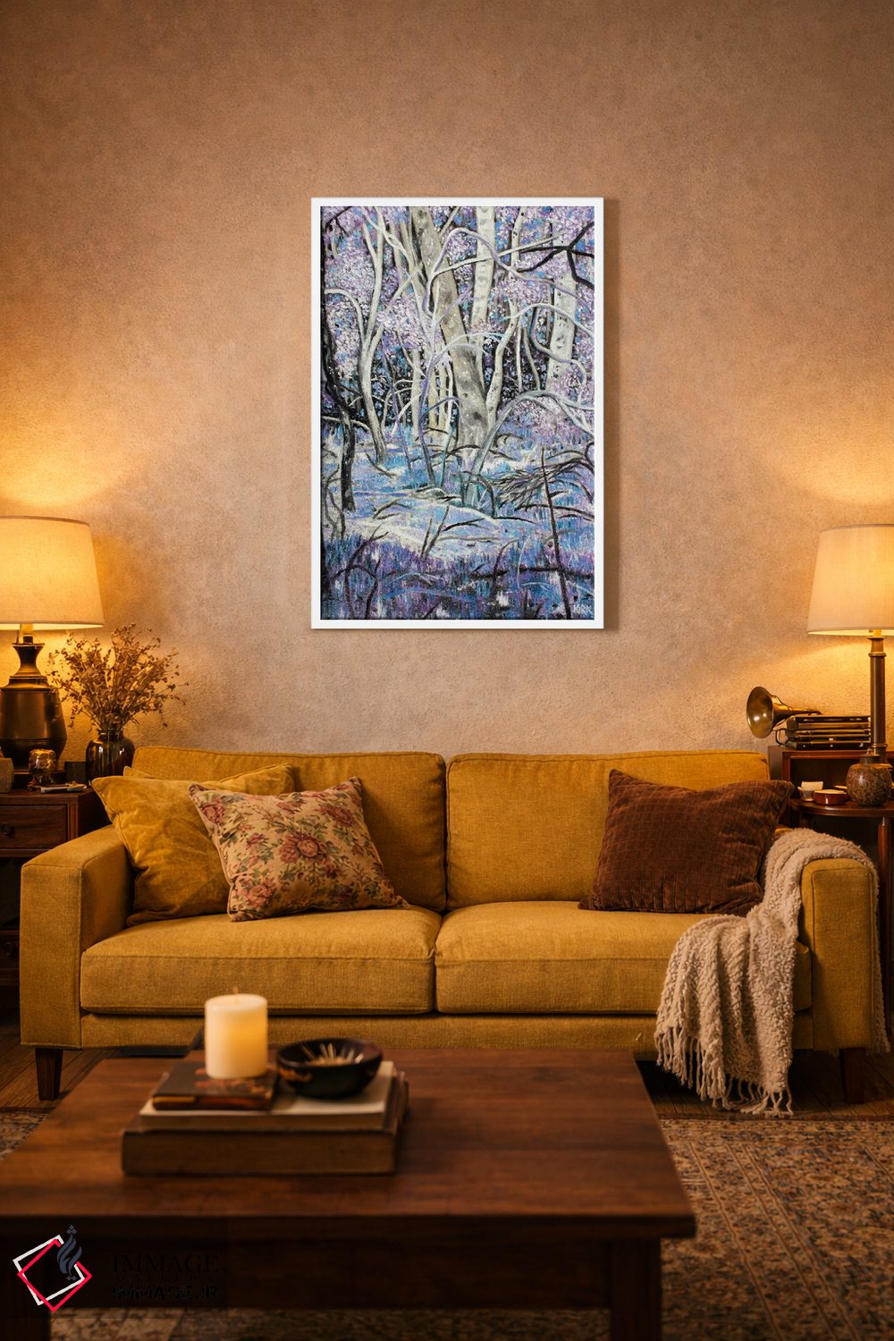 تابلو دکوراتیو جنگل اسطوخودوس اثر جری لی کرک - D1W