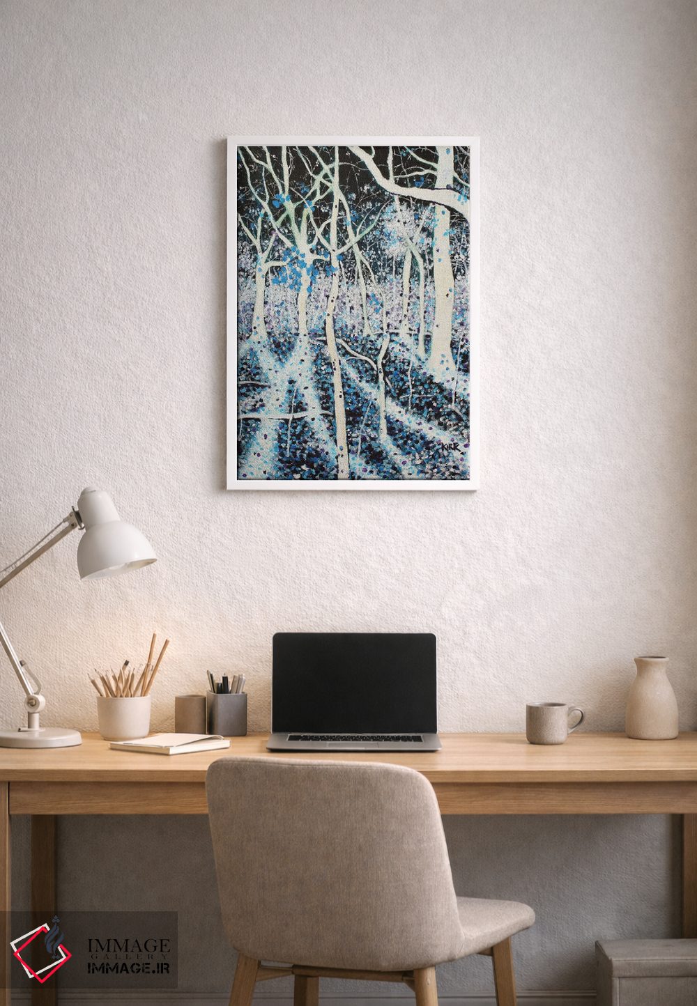 تابلو دکوراتیو ماه سایه به جنگل های آوازخوان می بخشد اثر جری لی کرک - D1W