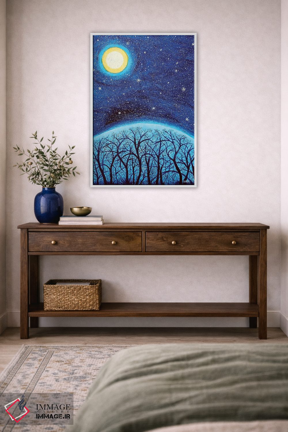 تابلو دکوراتیو ماه بر فراز کوه اثر جری لی کرک - D2W