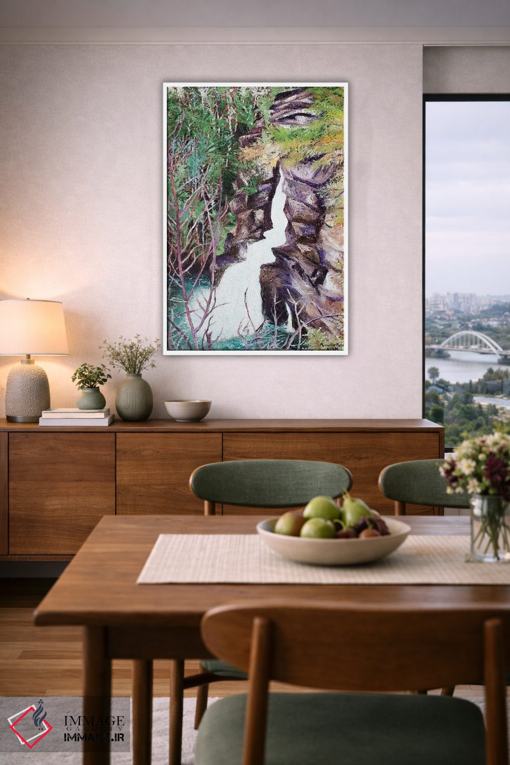 تابلو دکوراتیو آبشار لینویل اثر جری لی کرک - D6W