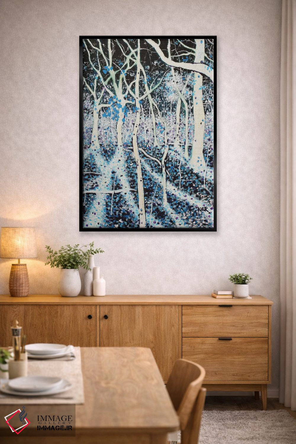 تابلو دکوراتیو ماه سایه به جنگل های آوازخوان می بخشد اثر جری لی کرک - D4B