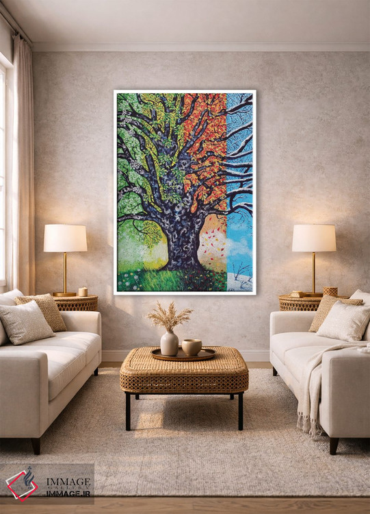 تابلو دکوراتیو درختی برای همه فصل ها اثر جری لی کرک - D1W