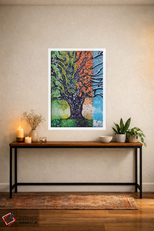 تابلو دکوراتیو درختی برای همه فصل ها اثر جری لی کرک - D3W
